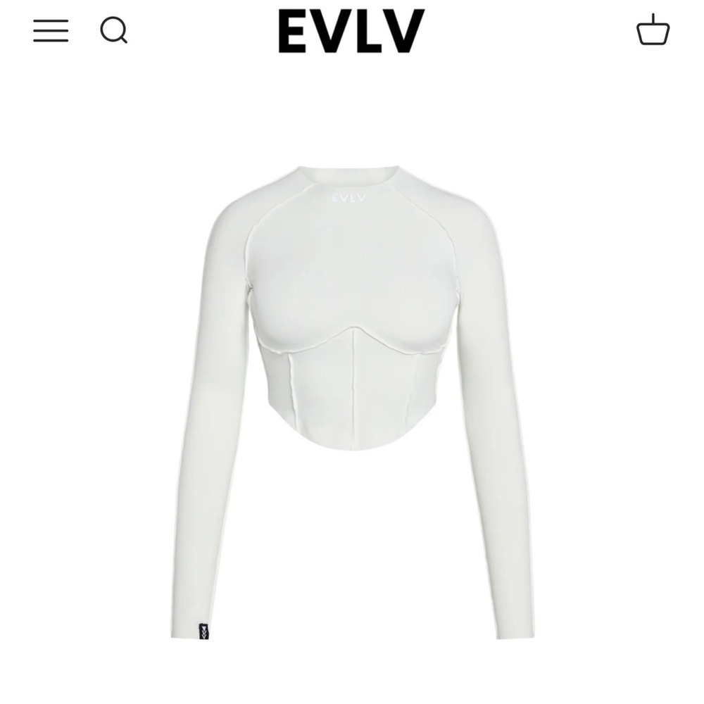 EVLV White Performance Crop Top